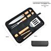 Camping Wooden Handle Grilling Tool Set
