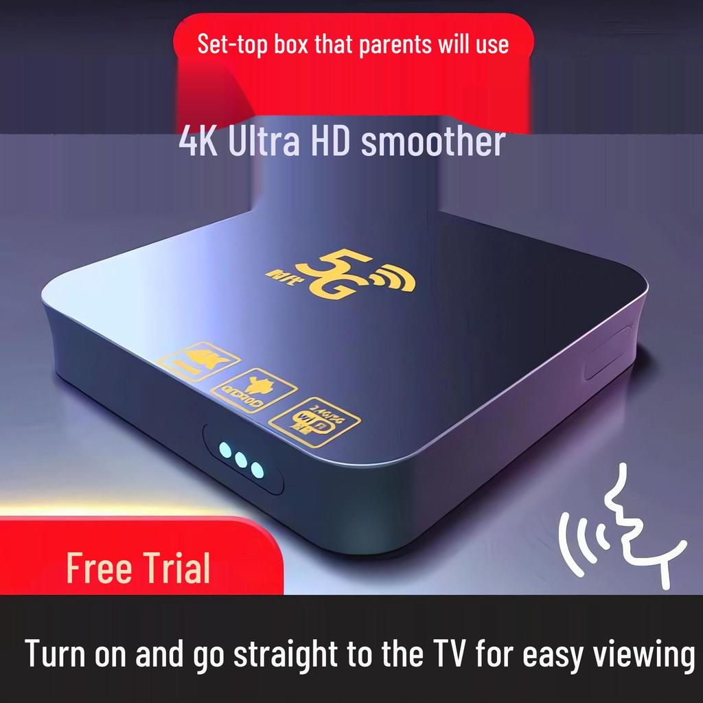 2025 TV Box for Seniors: 4K Network TV, 5G Casting, Movie & TV Player
