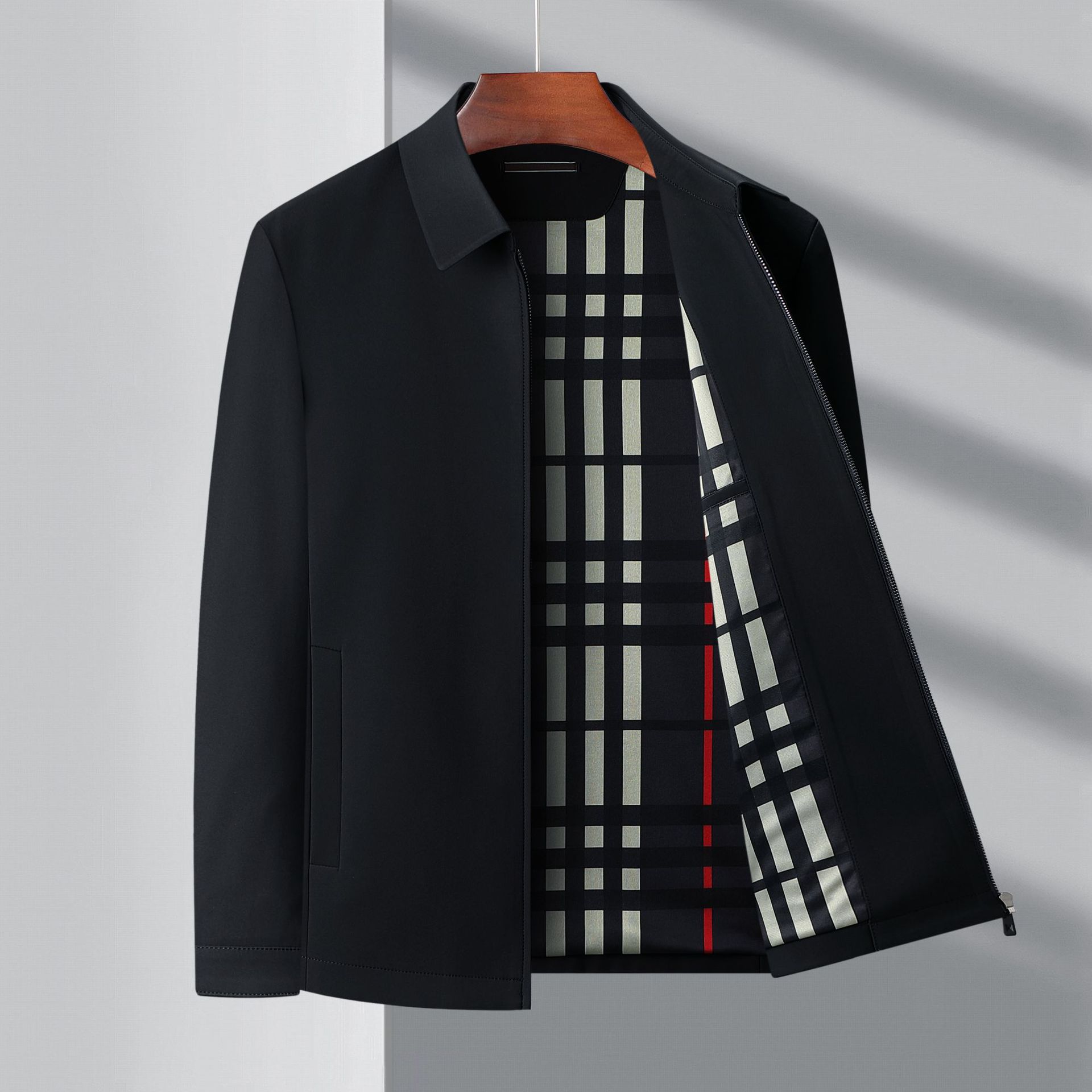 

Новая мужская куртка Весенне-осенняя куртка Для среднего возраста Высококачественная Деловая Повседневная куртка Папа Лацкан Топ 210