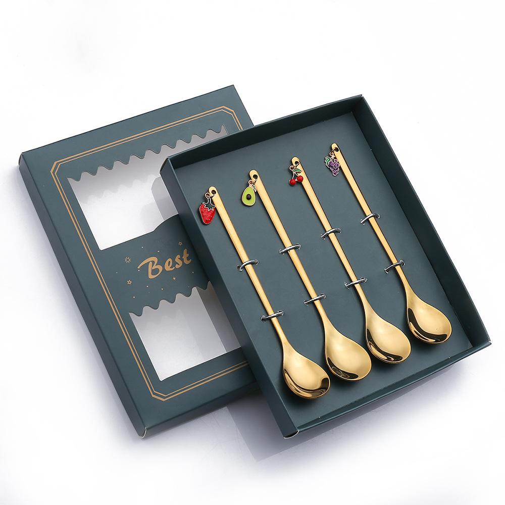 

Набор посуды HANYANG, креативная ложка, круглая ложка, ложка для перемешивания, подарочный набор, ложка для льда, фруктовая вилка, подарочный набор