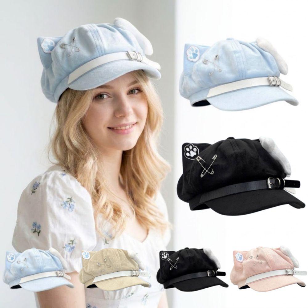 Anime Women's Beret Japanese Style Baseball Cap Popular Newsboy Cap  Everyday Outfits