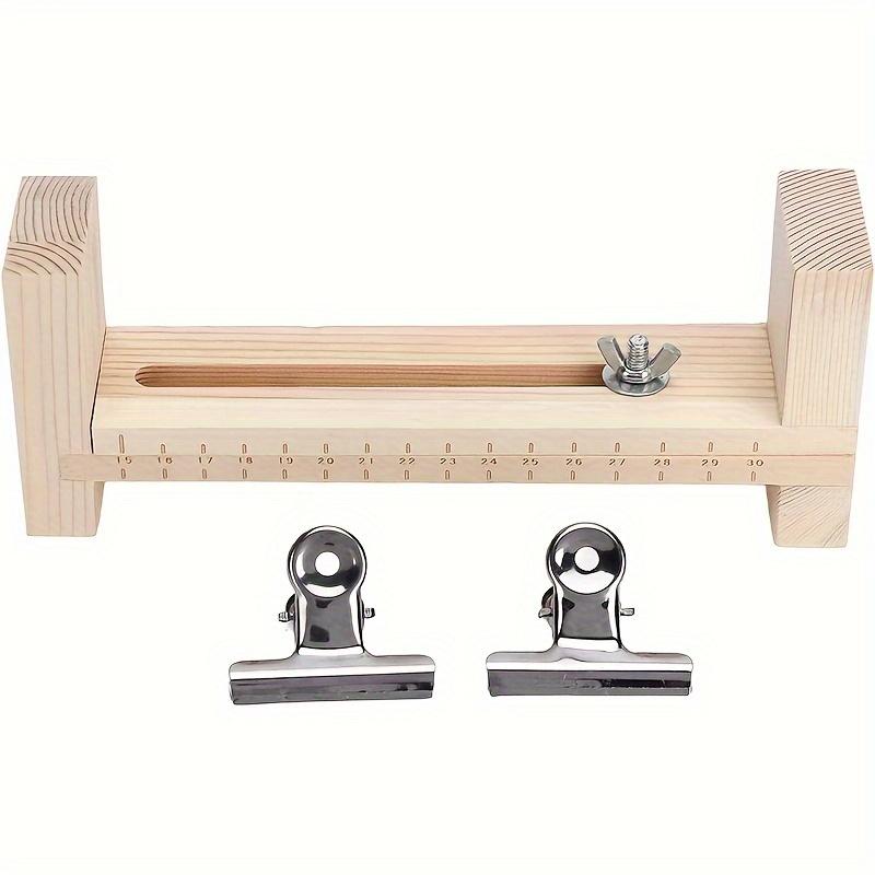 Adjustable Wooden Bracelet Making Kit with U-Shaped Frame - DIY Wristband Knotting Tool U Shaped Wood Frame Bracelet Jig Kit
