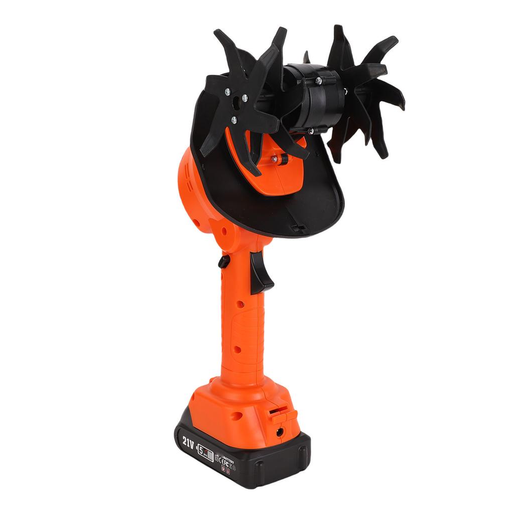 Kabelloser Mini-Bodenfräse 235 U/min für den Garten Elektrisch mit 4 Reihen Zinken 2 x 1,5Ah Akkus 1 Ladegerät 4 Zoll