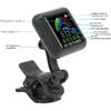 Clip on Tuner, High Definition Color Screen USB Rechargeable Ukulele Tuner Suitable for Guitar Bass Ukulele Violin (AT-102 black)