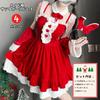 Sexy Santa Cosplay for Cute Santa Bow Halter Christmas New Gift Size [DECEED] Women, 4-Piece Set, Costume, Dress, Costume, Girls, Anniversary,