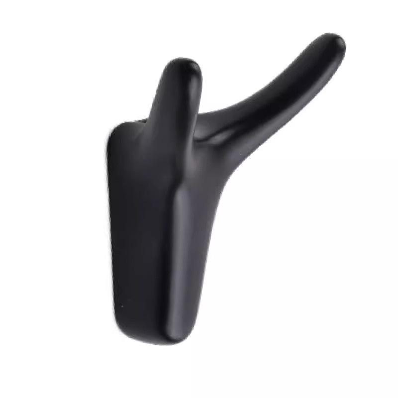 Nordic Black Wall-Mounted Shoe Cabinet with Coat and Hat Hooks