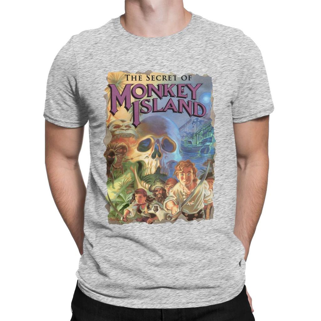 Creative The Secret Of Monkey Island T-Shirt Men Crew Neck 100% Cotton T Shirts Short Sleeve Tees 6XL Clothes