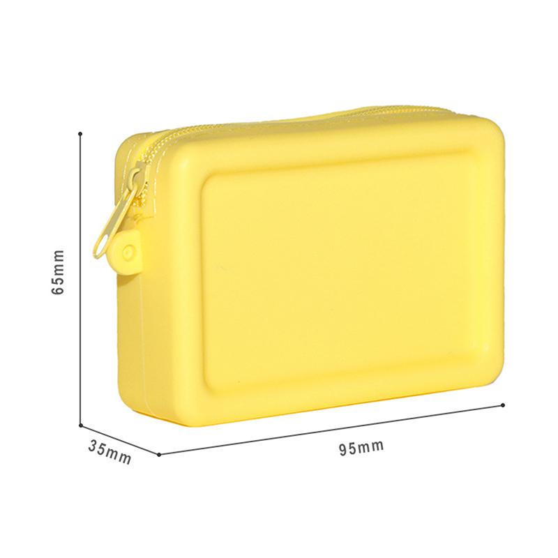 

Силіконовий Органайзер Косметичка Вінтажний Водонепроникний Плавна Блискавка Тримач для Навушників Гаманець Кольори Макарон Портативний Мішечок S жовтий