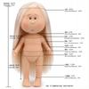 Girls Toy Curly Hair 24Cm Bean Eye Vinyl Doll Dress Up Dark Skin Mia Potato Dolls Movable 24Cm Action Figure Body Children Gift