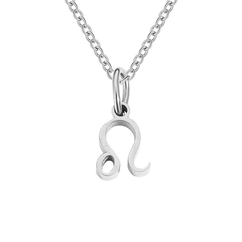 Sf. Colier cu Pandantiv Zodia Delan - Lanț Claviculă din Oțel Inoxidabil - Bijuterii Simple de Modă