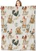 Classic Nutcracker Blanket Festive Christmas Pink Throw Blankets,Birthday Gifts for Kids Girls Women,Lightweight Soft Fleece
