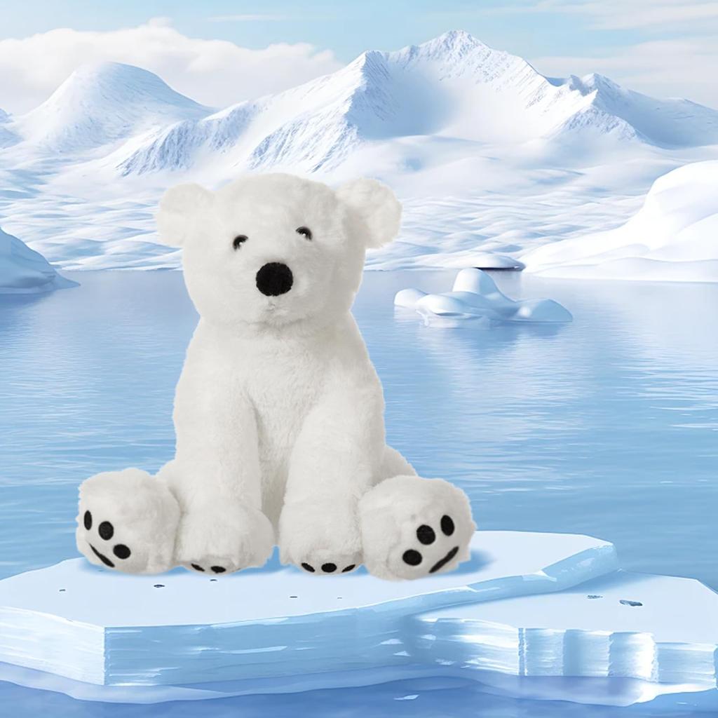 Apricot Lamb White Polar Bear Plush Soft and Fluffy White Polar Bear for Boys and 20cm Toy, Cute, Girls,