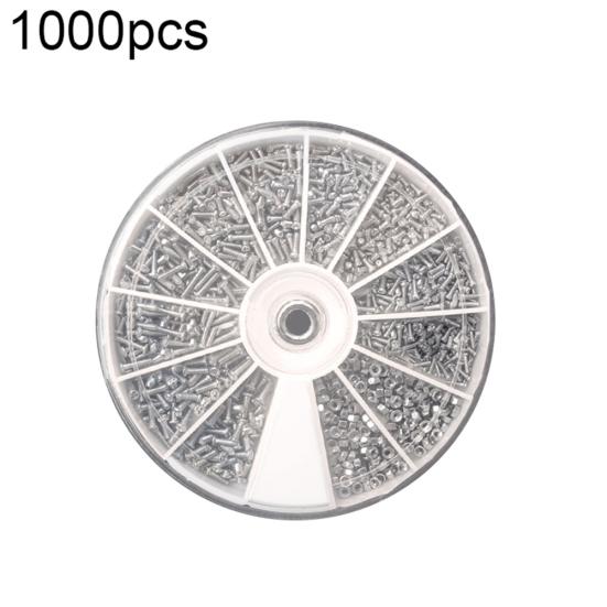 

600/1000 шт M1.2/1.4/1.6 винт гайка очки инструмент для ремонта часов Ассорти комплект 1000pcs