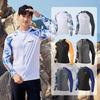 Mens Long Sleeve UV Protection Rash Guard Surfing Snorkeling Diving Quick Dry Wetsuit Top
