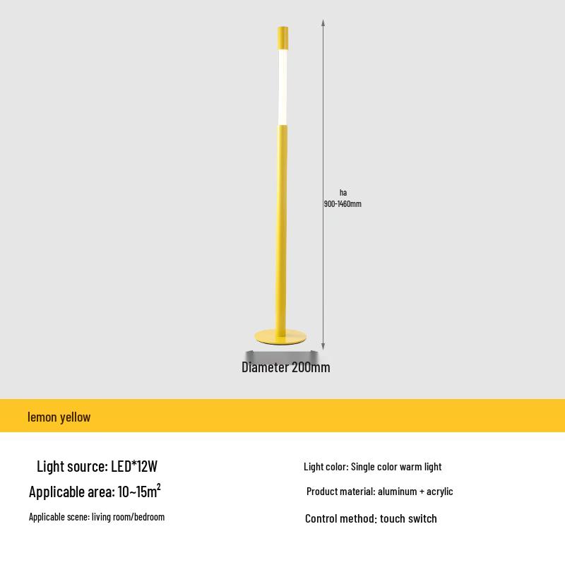 Nordic LED Floor Lamp: Elegant, Adjustable, Touchable Light for Living Room or Study