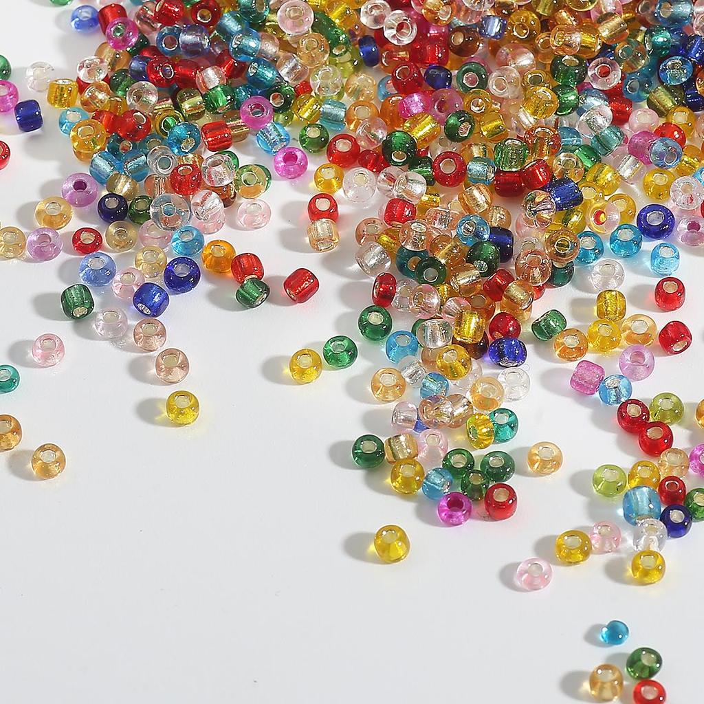 2/3/4mm Inject Sliver Core Serie Glas Reisperlen Für Schmuck Dekoration Herstellung DIY Halskette Armband