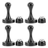 4er Set Edelstahl Magnetischer Türstopper Boden Wand Saug Türstopper (Schwarz Verdickt)