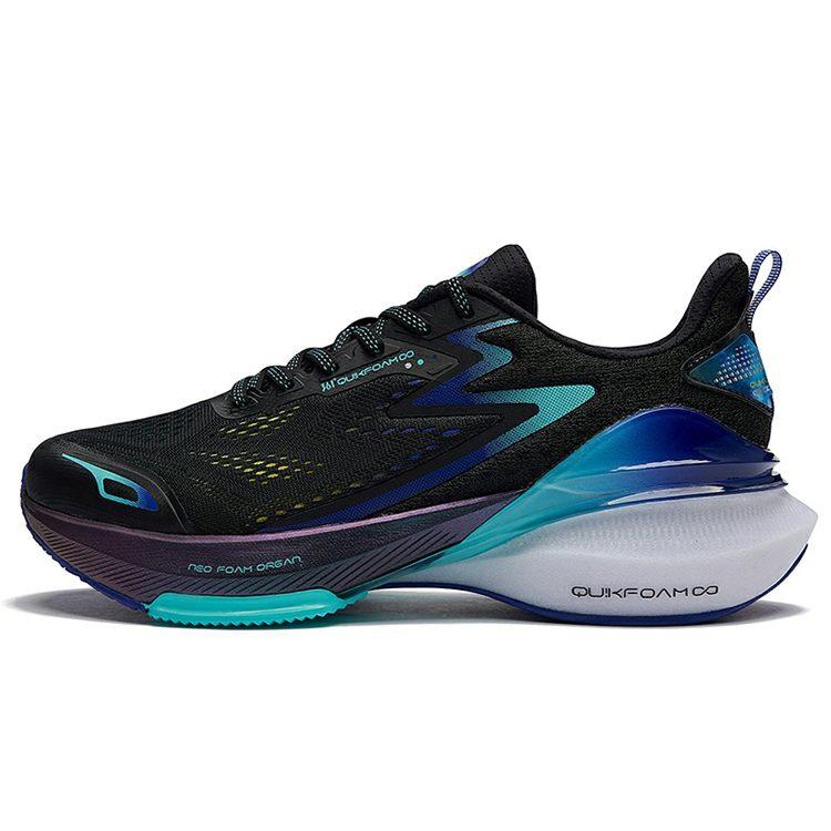 361 Cushioning Slip Resistant Abrasion Resistant Low Top Running Shoes Men's Black Blue 572112237-1