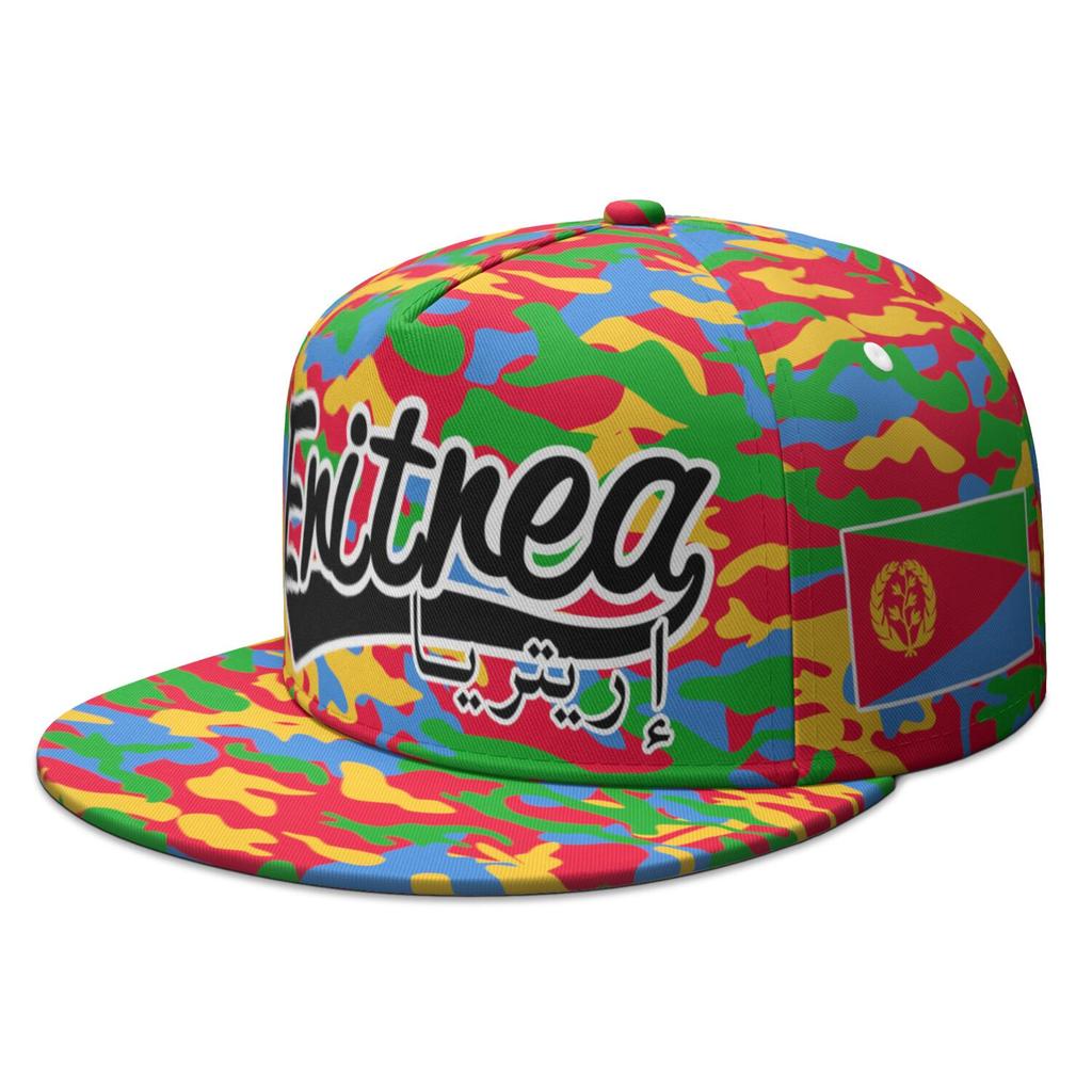Eritrea Flat Brimmed Cap Free Custom Name Number Teams Logo Hip-hop Hat Number The State Of Eritrea Print Photo Headgear