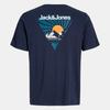 Tee shirt coton mine crew imprimé triangle avec montagnes Homme JACK & JONES