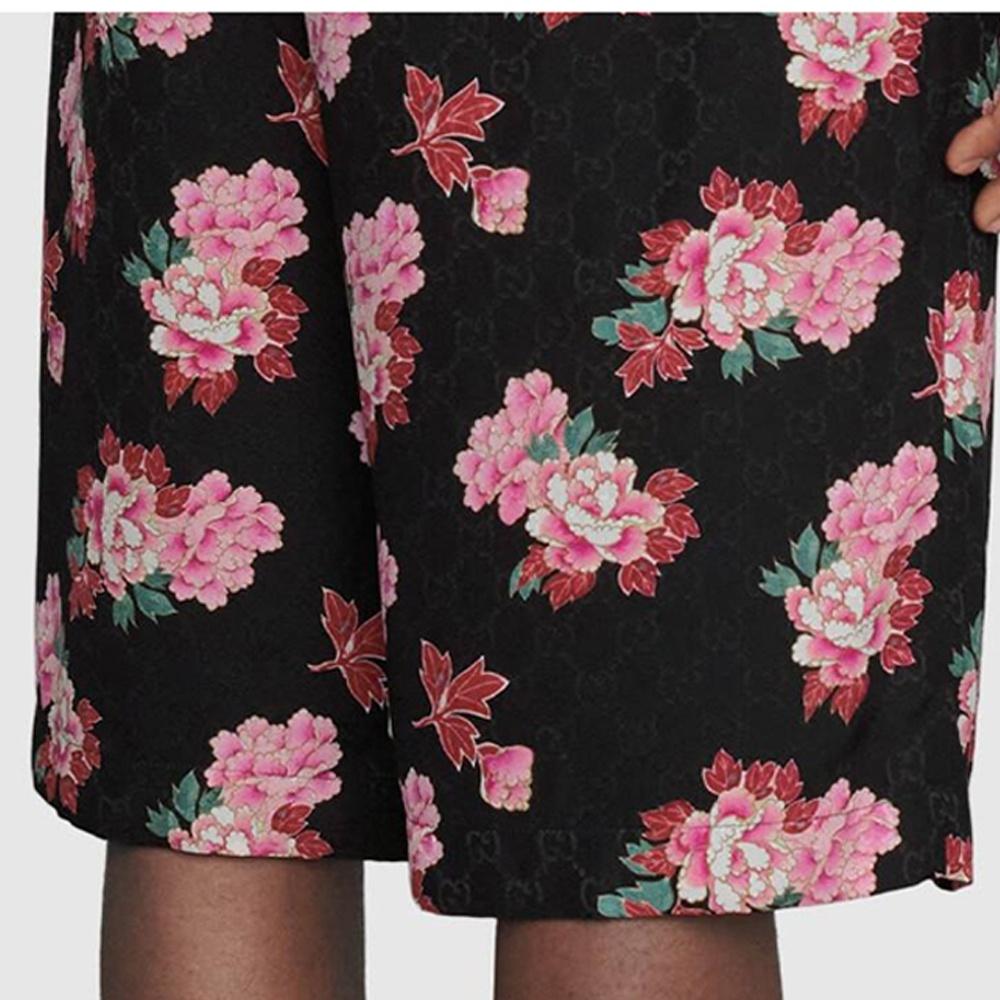 GUCCI Peony Print Silk Shorts Men's 624399-ZAEP6-1187