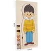 Non-Toxic Montessori Wooden Multi-Layer Puzzle Human Body Structure Jigsaw Game Children Early Educational Toys For Children Kids
