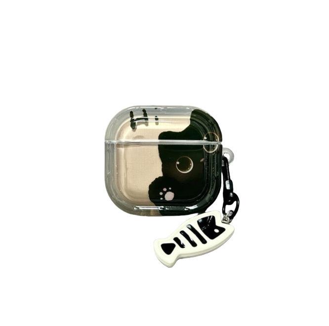 Cute black cat pendant for apple AirPods pro1 generation bluetooth protective cover 1 generation 1 generation 1 generation earphone case