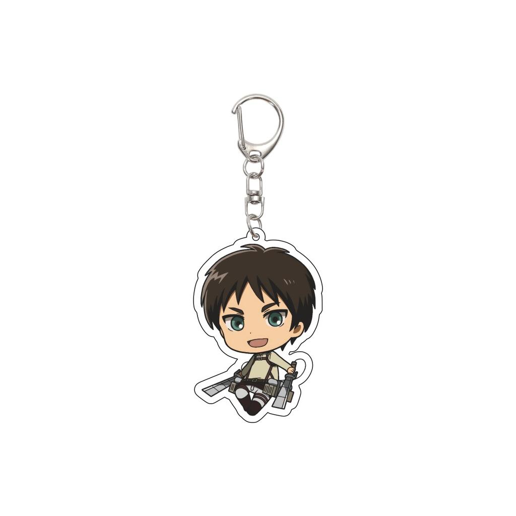 55MM Anime Attack on Titan Keychain Eren Jaeger/Mikasa Ackerman/Armin Arlert Key Chain Acrylic Model Plate Christmas Gifts