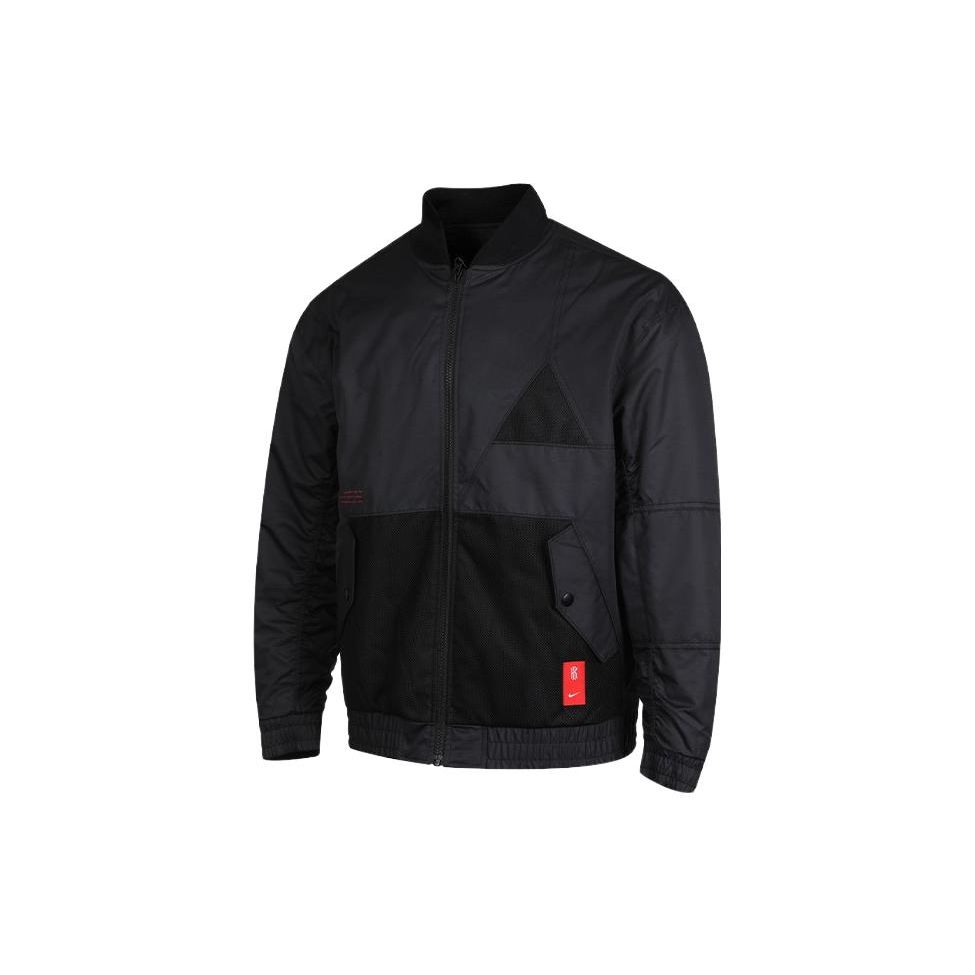 

Мужская куртка с воротником-стойкой и молнией во всю длину Nike Colorblock, черная CU8921-010 L