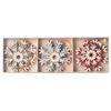 6 PCS Wooden Hollow Snowflake Christmas Vintage Pendants Christmas Tree Hanging Ornaments Xmas Hanging Ornaments DIY Painting