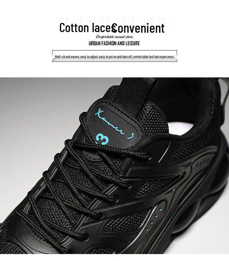 Men's Breathable Mesh Running Shoes - Trendy, Non-slip, Wear-resistant, Versatile Sports & Casual Dad Sneakers