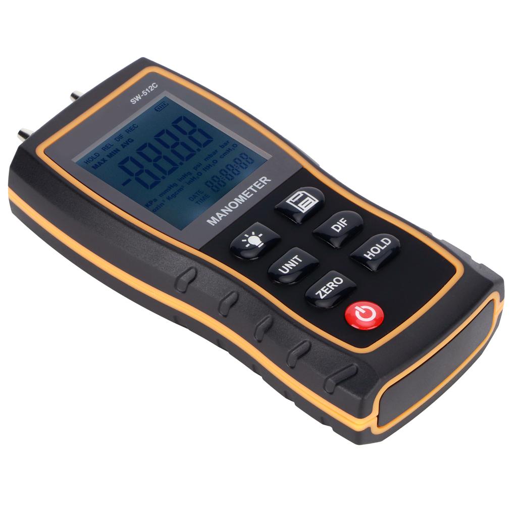 SNDWAY Digital Differential Manometer Handheld Air Gas Pressure Gauge Meter +/-103.42KPA