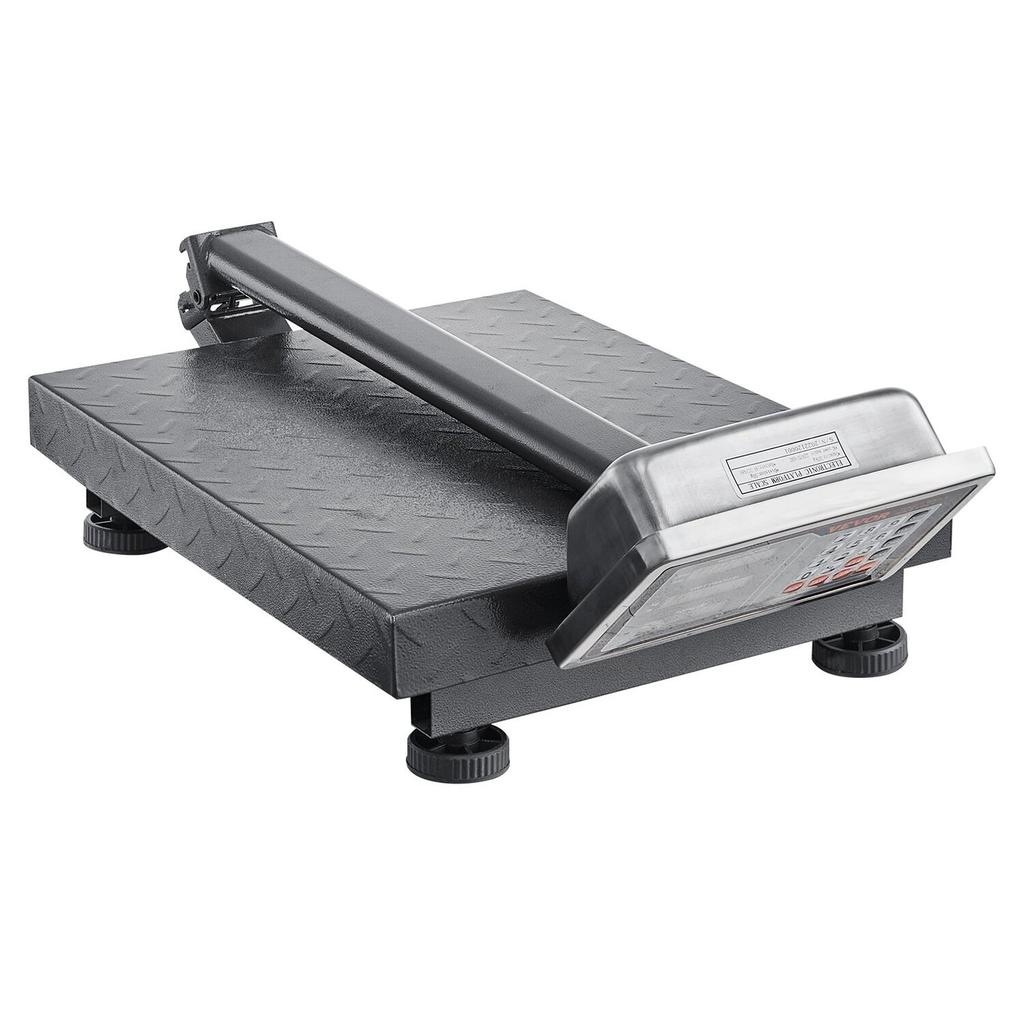 Computing Digital Platform Scale, 300 kg Load, 50 g High Accuracy, Electronic Floor Scale with LB/KG, Tare, Price Calculator, AC/DC Power Supply, Fit