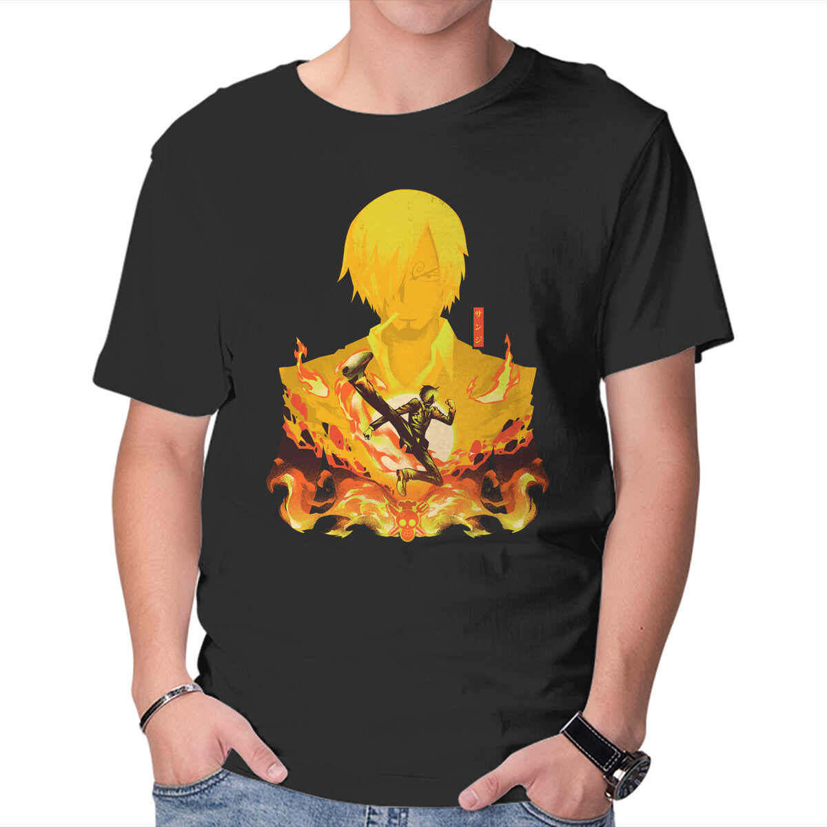 Unisex Crew Neck T-Shirt Vinsmoke Pirate Graphic Short Sleeve Casual Tee XXL