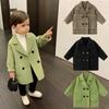 Boys' Spring & Autumn 2025 Windbreaker: Stylish Wool Coat for Small & Medium Kids - Korean Trend, Casual & Handsome.