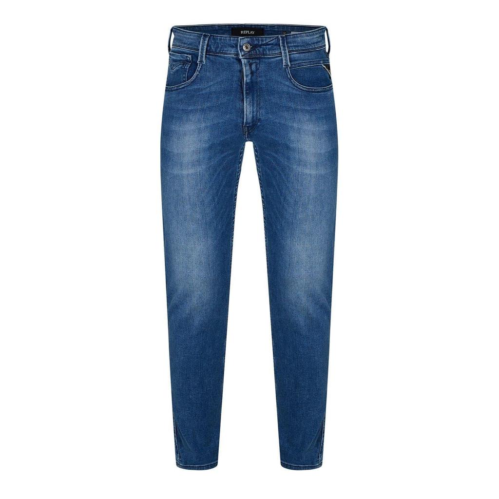 Replay Mens Anbass Cotton Blend Slim Jeans