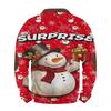 Mens Christmas Sweater Zip Up Sweatshirts Vintage Knit Graphic Sweatshirt Xmas Stand Collar Pullover
