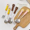 Gift Cute Stainless Steel Spoon Girl Duck Fork Tableware Bear Stainless Steel Cutlery Home Use