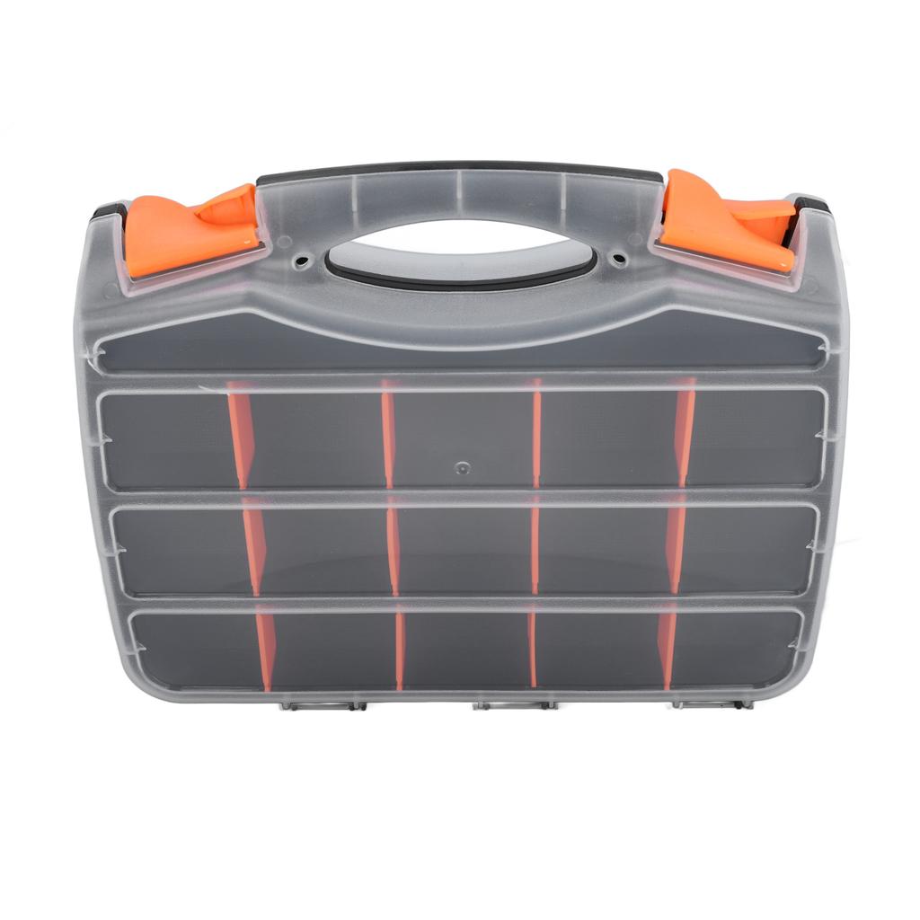 Double Side Parts Organizer with Removable Divider PVC Plastic Compartment Storage Box for