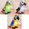 Realistic Parrot Plush Toy For Kids Photo Prop Decoration 25cm Short Plush Stuffed Bird Doll