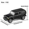 Model de mașină de jucărie la scară 1/32 pentru Jeeps Wrangler Rubicon, model de mașină din aliaj de jucărie de teren turnat sub presiune cu sunet și lumină