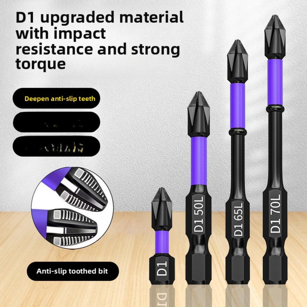 D1 Rutschfester und Stoßfester Schraubendreherkopf, Kreuzschlitz-Schraubendreherkopf, Magnetbohrer, Starke Magnetische Winddüse, Hohe Härte Rutschfeste Zähne