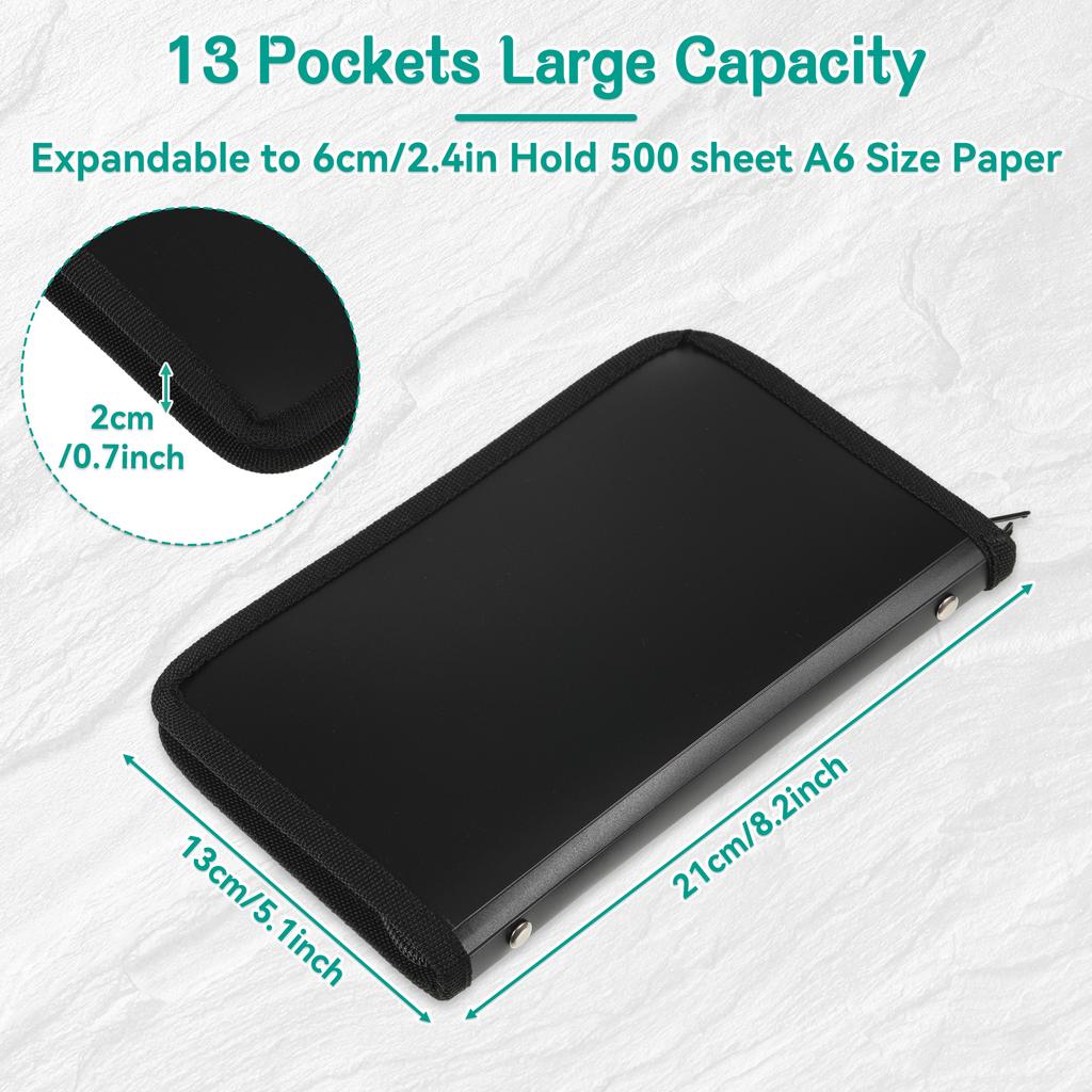Durable And Stylish File Folder Organizer For Receipt Organization Multi- Organizer Plastic Clear Inner Page