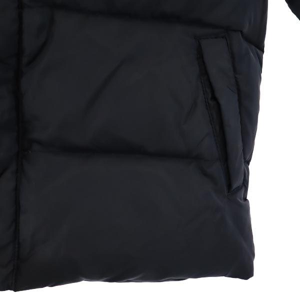 ARMANI JUNIOR Back print Long sleeve hood Down jacket 39.4" Navy system Kid's Used