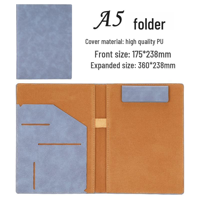 Business Data Archive: A5 Contract & A4 Conference Leather Folder with Multifunction Manager Clip Pad.