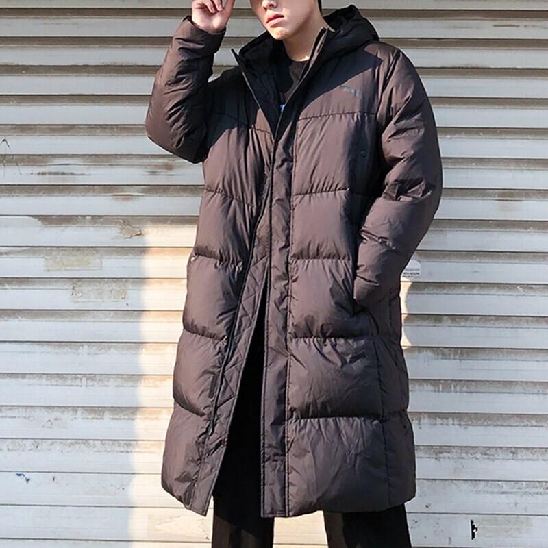 Puma Long Hooded Down Jacket Men Outerwear Black 581642-01