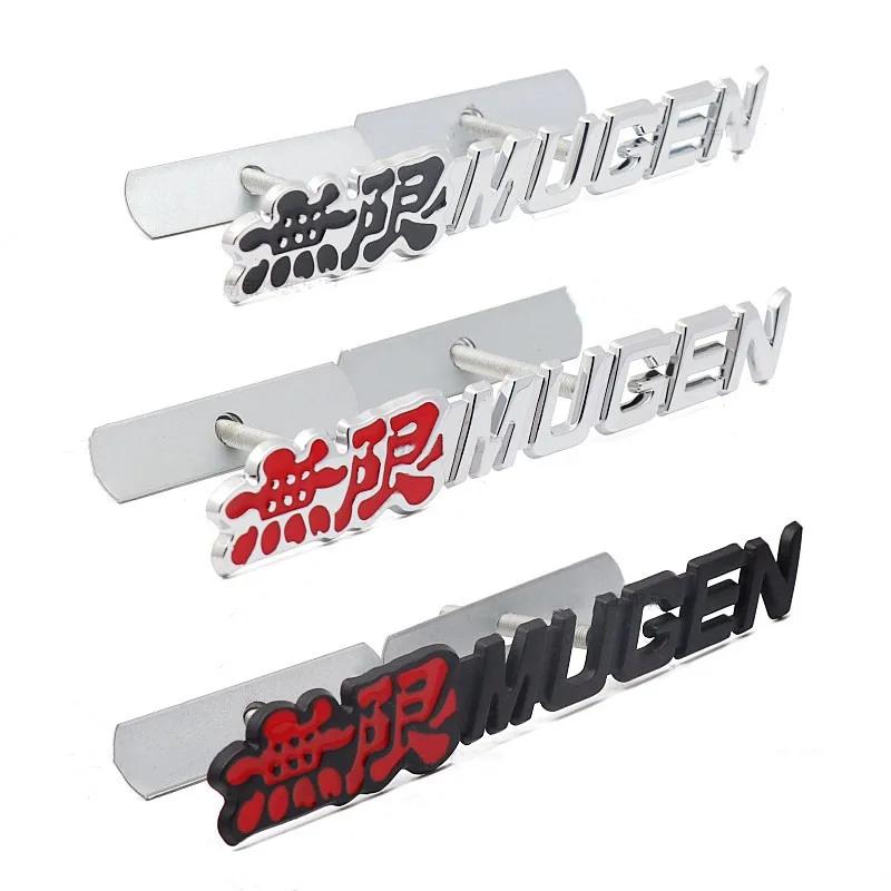 1Pc 3D Metal Mugen Logo Front Grill Rear Trunk Car Emblem Badge Sticker Decal For Accord Civic CRV Crosstour HRV City Jazz