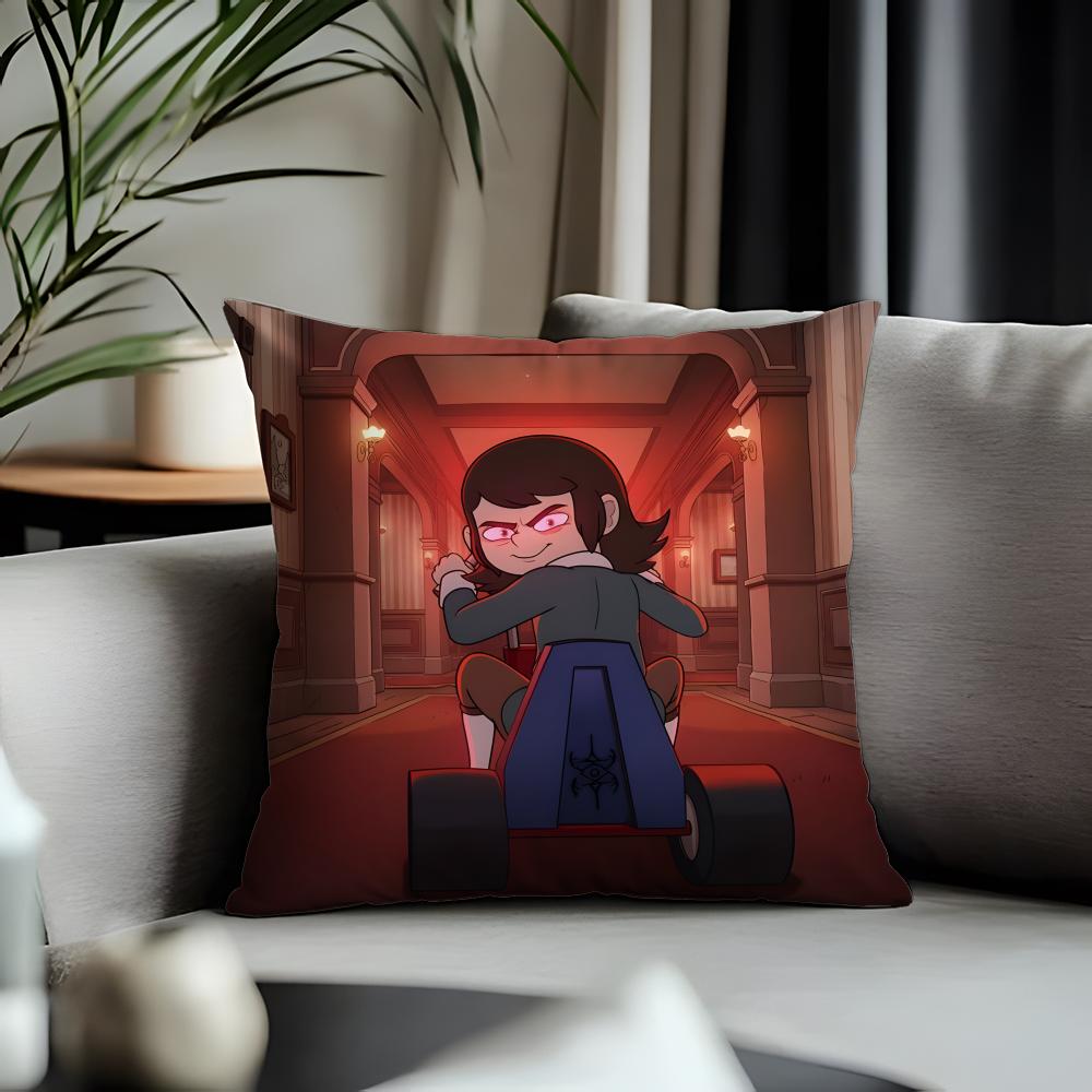 Fashion HHaunted Hoteliou Cushion Cover Antidustmite Pillowcase Invisible Zipper Silky Short Plush Sofa Cushion Cover