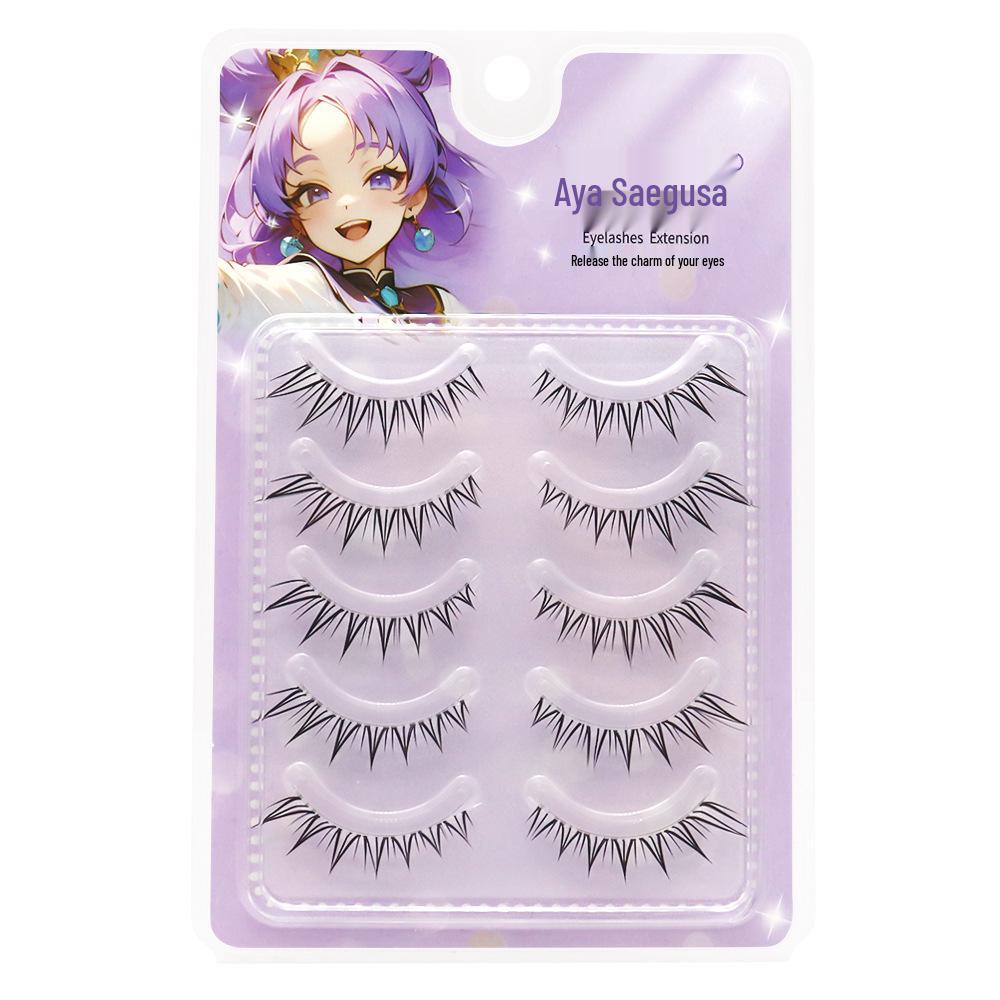 Sanzhicai M52 Fox Series Black Stalk Upper Eyelashes for Men's Ancient Style and Shota Cosplay