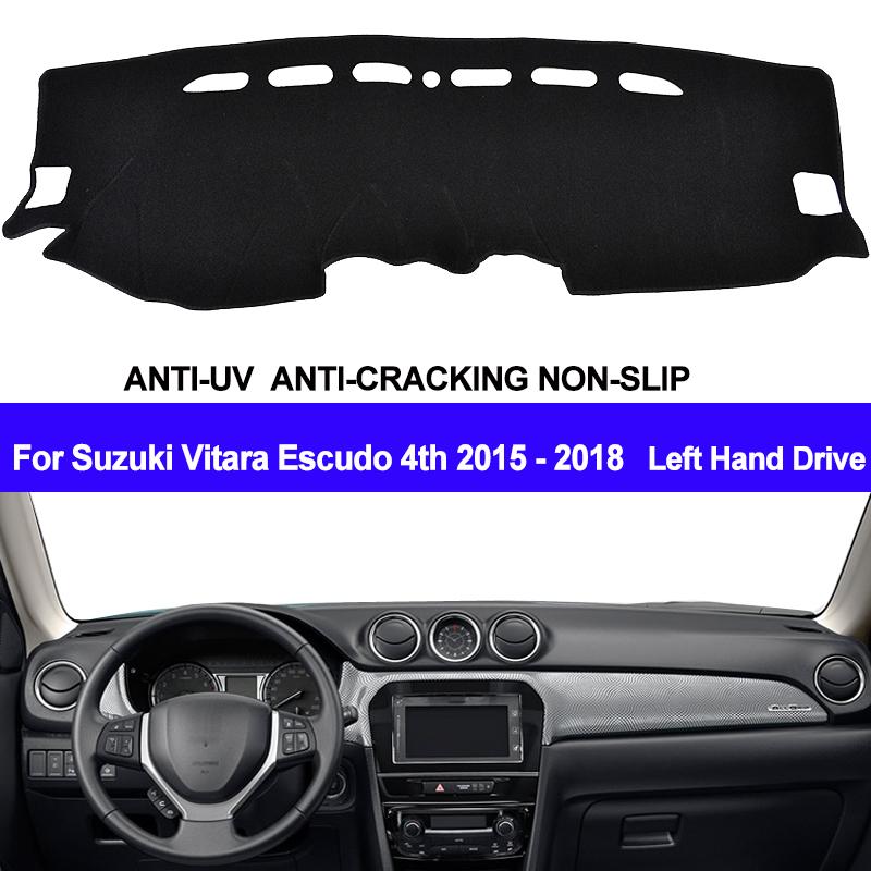 TAIJS Car Dashboard Cover Dash Mat Automobile Dash Board Pad Carpet Anti-UV For Suzuki Vitara Escudo 4th 2015 2016 2017 2018